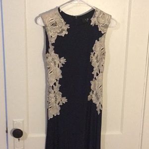 Long navy blue dress